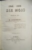 1848.-1830. Dix Mois et Dix-Huit Ans.. LIADIERES (M. Liadi&egrave;res)