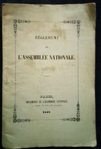 Règlement de L'Assemblée Nationale.
