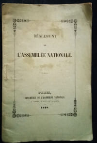Règlement de L'Assemblée Nationale.