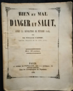 Bien et Mal, Danger et Salut, après la Révolution de Février 1848,
