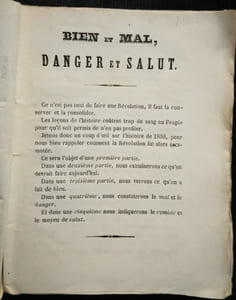Bien et Mal, Danger et Salut, après la Révolution de Février 1848,