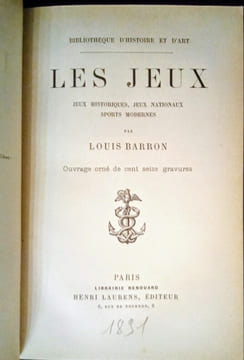 Les Jeux.. BARRON (Louis)