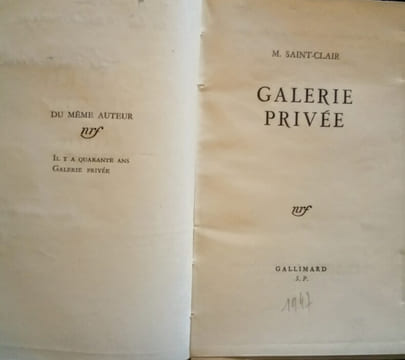 Galerie Privée.. SAINT-CLAIR (M.)