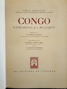 CONGO – Patrimoine de la Belgique.. VERLEYEN (Emile)