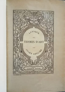 Lexique des Termes d'Art.