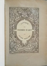 Lexique des Termes d'Art.