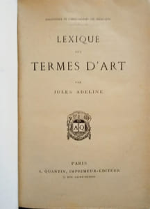 Lexique des Termes d'Art.