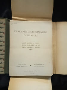L'Ancienne École Genevoise de Peinture.