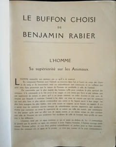 Le Buffon Choisi de Benjamin Rabier. (L'Homme – Animaux Sauvages – Oiseaux – Reptiles et Poissons.