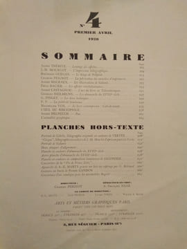 –N°4 premier avril 1928. . Arts et Métiers