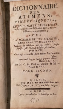 Dictionnaire des Alimens,. ALIMENS & BRIAND