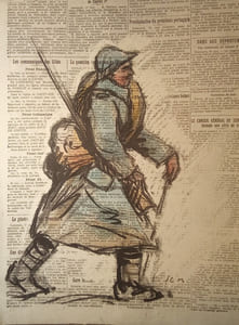 Croquis de Guerre. 25 dessins Croquis et Aquarelles, par SEM. 1917 – 1918.