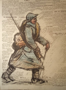 Croquis de Guerre. 25 dessins Croquis et Aquarelles, par SEM. 1917 – 1918.. SEM (de GOURSAT, Georges)