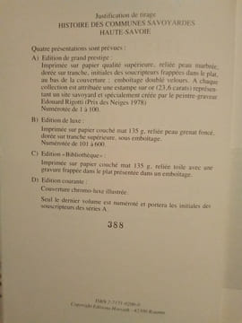 Histoire des Communes Savoyardes, sous la direction de Jean-Yves Mariotte et Paillard  Philippe.. MARIOTTE (Jean-Yves)/BAUD (Henri)/HUDRY ...
