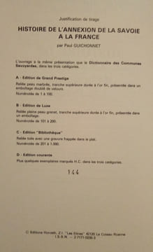 Histoire des Communes Savoyardes, sous la direction de Jean-Yves Mariotte et Paillard  Philippe.. MARIOTTE (Jean-Yves)/BAUD (Henri)/HUDRY ...