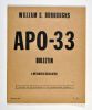 Apo-33. Bulletin, A Metabolic Regulator. BURROUGHS WILLIAM S. (1914-1997)