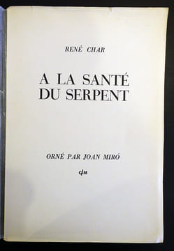A La santé Du Serpent. Char René