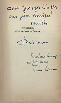 Mes galeries et mes peintres. Entretiens avec Francis Crémieux.. KAHNWEILER DANIEL-HENRY (1884-1979)