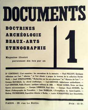DOCUMENTS 1ere année 1929 n°1. Contenau, Pelliot, Strzygowski, Bataille, Einstein, Leiris, Limbour, Riviere, Banelon, Frchheimer, Schaeffner
