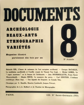 Documents n°8, 1930. HENRICH EHL, GEORGES BATAILLE, MICHEL LEIRIS, JEAN BOURDEILLETTE, ZDENKO REICH, CARL EINSTEIN, MAURICE LEENHARDT, JACQUES ...