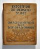 Catalogue officiel de la section allemande. EXPOSITION UNIVERSELLE DE 1900