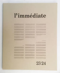L'immédiate n° 23-24, printemps-été 1980