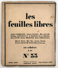 LES FEUILLES LIBRES n° 33 novembre-décembre 1923