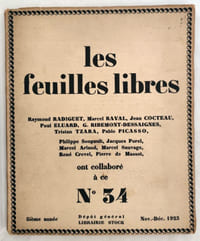 LES FEUILLES LIBRES n° 34 novembre-décembre 1923