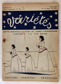 VARIETES n°2, 15 Juin 1929Revue mensuelle de l'esprit contemporain. Directeur P.G. Van Hecke.