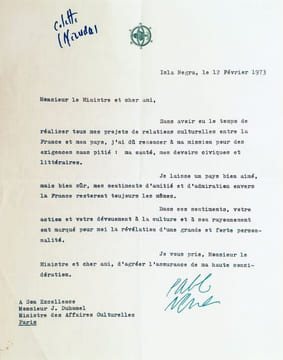 Elégie à Pablo Neruda. ARAGON LOUIS (1897-1982) MASSON ANDRE (1896-1987)