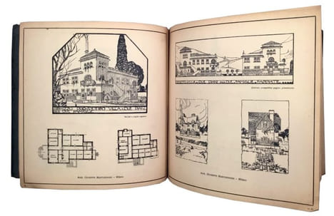 Ville e casette raccolte di 80 progetti I° volume (signé). ANGELINI LUIGI (1884-1969)- ANTONICELLI TEMI - LEONARDI CARLO (1892-)- MARTINENGHI GIUSEPPE ...