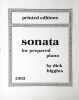Sonata for prepared piano. HIGGINS DICK (1938-1998)