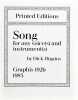 Song for any voice(s) and instrument(s) / Graphis 129b. HIGGINS DICK (1938-1998)