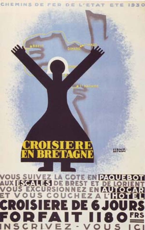 Croisière en Bretagne. BERNARD FRANCIS (1900-1979)