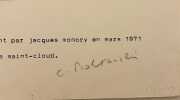 Sans titre, 1971 (sign&eacute; des deux artistes)  (Essai de reconstitution effectu&eacute; par Christian Boltanski le 24 mai 1971 d'un tableau peint par Jacques ...