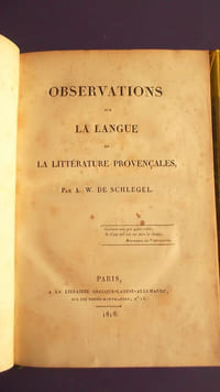 OBSERVATIONS SUR LA LANGUE ET LITTERATURE PROVENCALES