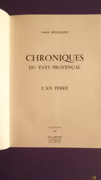 CHRONIQUES DU PAYS PROVENCAL
L'AN PEBRE