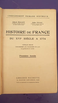 HISTOIRE DE FRANCE DU XVIe SIECLE A 1774
Première année, programmes de 1920