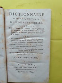 DICTIONNAIRE RAISONNE, UNIVERSEL D'HISTOIRE NATURELLE
TOME DOUZIEME