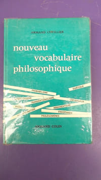 NOUVEAU VOCABULAIRE PHILOSOPHIQUE