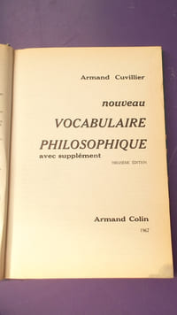 NOUVEAU VOCABULAIRE PHILOSOPHIQUE