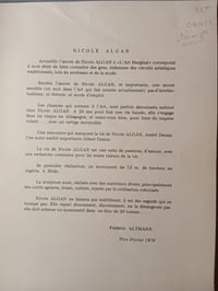 CATALOGUE D'EXPO
NICOLE ALGAN