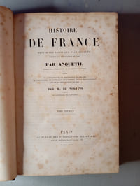 HISTOIRE DE FRANCE DEPUIS LES TEMPS LES PLUS RECULES JUSQU'A LA REVOLUTION DE 1789 / TOME 1