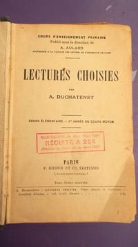 LECTURES CHOISIES
COURS ELEMENTAIRE ET PREMIERE ANNEE DU COURS MOYEN
ENSEIGNEMENT PRIMAIRE COLLECTION A. AULARD