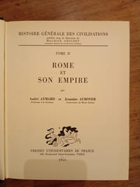 HISTOIRE GENERALE DES CIVILISATIONS
TOME II
ROME ET SON EMPIRE