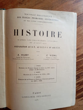 HISTOIRE
PREPARATION AU B.E., AU BEPS, AUX E.N.. A.HUBY & C.VIDAL