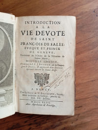 INTRODUCTION A LA VIE DEVOTE DE SAINT FRANCOIS DE SALES
EVEQUE ET PRINCE DE GENEVE
