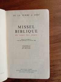 MISSEL BIBLIQUE DE TOUS LES JOURS