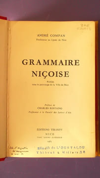 GRAMMAIRE NICOISE. ANDRE COMPAN