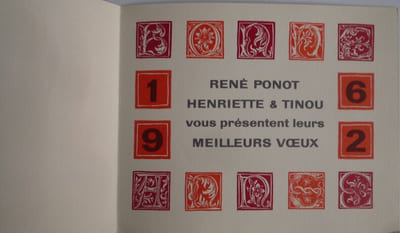 CARTES DE VŒUX 1962